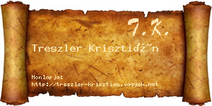 Treszler Krisztián névjegykártya